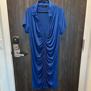Absolutely Blue Collared Dress